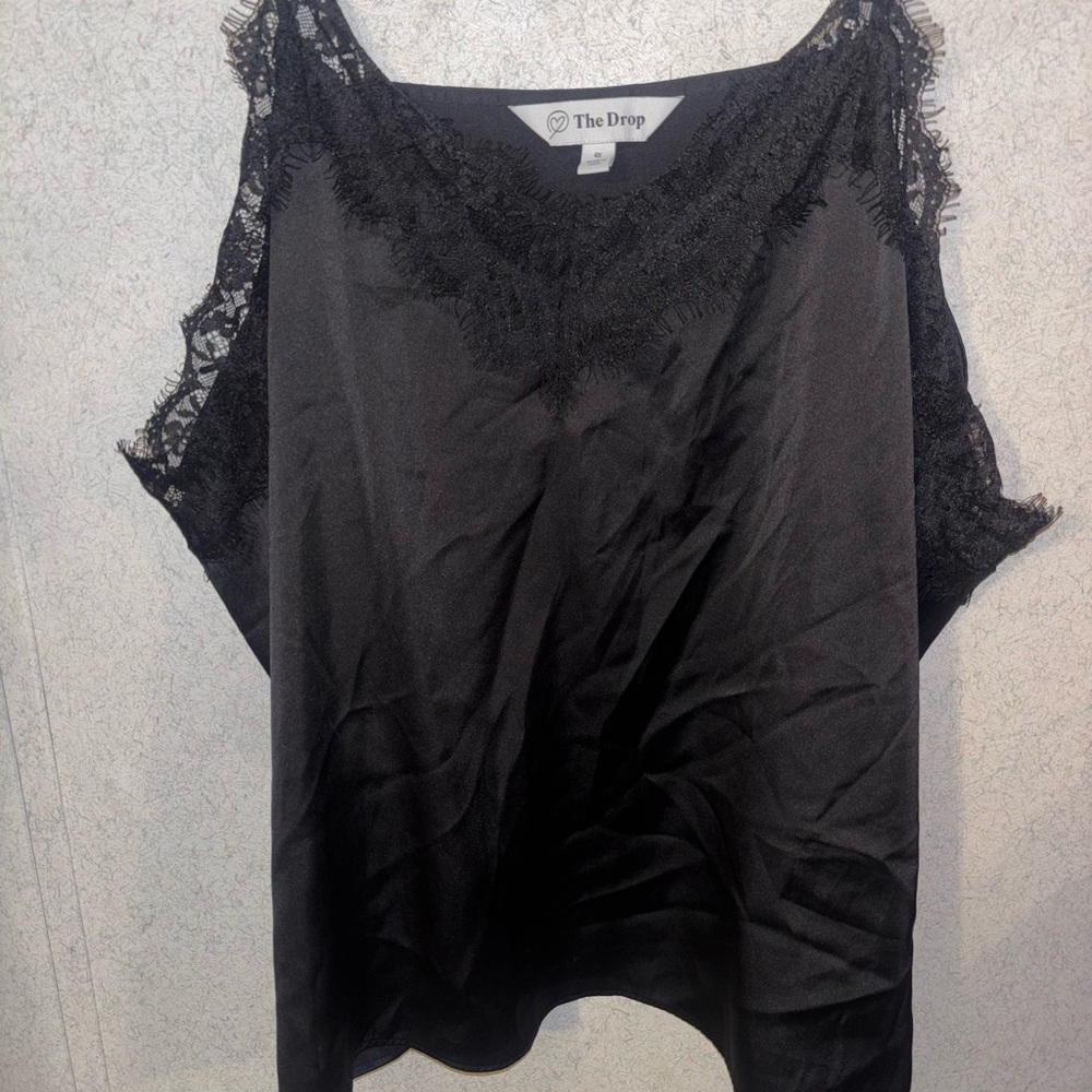 The Drop Women's Black Lace Blouse